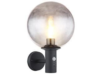 Applique murale LED avec détecteur de mouvement Lampe d'extérieur avec détecteur de mouvement anthracite Maison éclairage extérieur acier inoxydable , sphère, 1x E27 filament LED blanc chaud, LxlxH 26