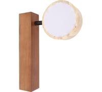 Applique murale LED avec rotation de la lumière chaude Applique murale câblée pour chambre à coucher Couleur bois de noyer