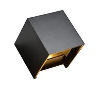 Applique Murale LED Carrée de 6 W vers le Haut et vers le Bas, Moderne et étanche, pour Salon, Chambre à Coucher, Extérieur, avec Angle Lumineux Réglable et Lumière Douce et