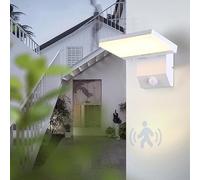 Applique murale LED carrée étanche IP65, applique murale moderne pour porche et jardin, éclairage d'entrée avant, applique murale extérieure (blanc, blanc)
