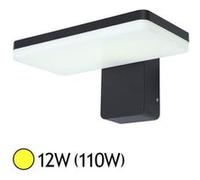 Applique murale LED COB 12W (110W) IP65 Finition gris Blanc chaud 3000°K