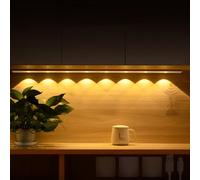Applique Murale LED de Cuisine avec détecteur de Mouvement, Rechargeable par USB, 3 000 K/4 000 K/6 000 K, Commande Tactile, intensité Variable, pour Placard, Chambre à Coucher, Chevet