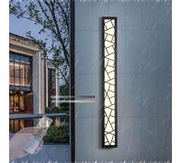 Applique Murale LED de Jardin Noire avec télécommande, Applique Murale d'extérieur à intensité Variable 2700 K-6500 K, Moderne, pour Porche, extérieur, étanche IP65, Longue paroi intérieure en AC