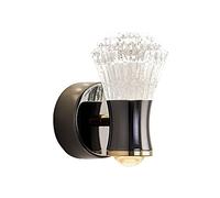 Applique Murale LED de Luxe en Cristal, éclairage d'intérieur, Lampe de Chevet avec Support en Aluminium, Applique Murale Noire câblée pour Chambre à Coucher, Salon, escalier, Couloir, 13 cm