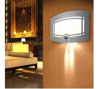 Applique Murale LED Détecteur de Mouvement - SOWTECH - Veuilleuse sans Fil en Aluminium - Blanc - Intérieur