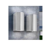 2x Applique Murale LED d'Extérieur Ronde Vers le Bas Lampe Murale vidaXL