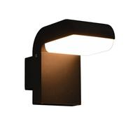 Vidaxl Applique Murale Led D'extérieur 9 W Noir Ovale