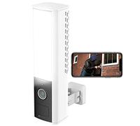 Applique murale LED dextérieur avec caméra IP connectée 2K - coloris blanc [VisorTech]