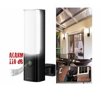 Applique murale LED d'extérieur avec caméra IP connectée 2K - coloris noir - Vi