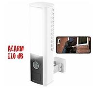VisorTech Applique murale LED d'extérieur avec caméra IP connectée 2K - secteur - blanc