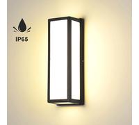 Applique murale LED d'extérieur d'intérieur IP65 étanche, 30W Applique murale en aluminium, Lampe de nuit d'extérieur pour entrée jardin balcon garage couloir, Blanc chaud