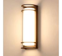 Applique Murale LED d'extérieur Moderne 30 W, étanche IP68, Longue Bande en Aluminium avec Abat-Jour en Plastique PC à Double Couche, Design Minimaliste