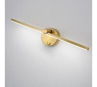 Applique Murale LED Dimmable avec Interrupteur Tactile, Lampe Murale Salle de Bain 300 ° Rotatif Chambre Lampe de Chevet 4000K Salle de Bain Lumière Salon Couloir Éclairage Mural (Gold)