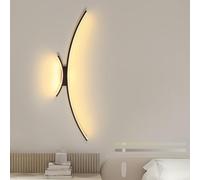 Applique murale LED d'intérieur à intensité variable avec télécommande, 3 couleurs, luminosité moderne, décoration de chevet en aluminium, réglable à l'intérieur pour chambre à coucher (or, 80