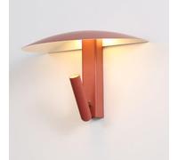 Applique murale LED d'intérieur avec interrupteur, lampe de lecture 3 W + 2 W pour lit, spot mural orientable à 350° 3000 K, lampe murale moderne, lampe décorative orientable pour chambre,Rouge