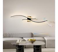 Applique Murale LED d'intérieur avec télécommande, variateur d'intensité 2700 K-6500 K, 3 Modes de Couleur, éclairage Mural Moderne, Bande Montante et descendante, en Aluminium, pour Chambre à co