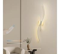 Applique Murale LED d'intérieur avec télécommande, variateur d'intensité 2700 K-6500 K, 3 Modes de Couleur, éclairage Mural Moderne, Bande Montante et descendante, en Aluminium, pour Chambre à co