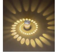 Applique murale LED d'intérieur effet moderne 3 W blanc chaud en aluminium lampe murale décorative pour chambre d'enfant couloir hô