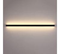 Applique Murale LED d'intérieur, Longue Bande Lumineuse pour Salon, Chambre, Cuisine, Bureau, en Aluminium - Appliques murales Noires, lumière Chaude 3000 K