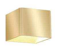 Applique Murale LED dorée carrée pour Couloir d'escalier, Lanterne Murale 3 W/5 W/7 W lumière Blanche/lumière Chaude pour Chambre à Coucher, Salon, Salle à Manger, 1 Paquet/2 Paquets