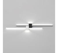 Applique Murale LED élégante avec Abat-Jour en Acrylique - Applique linéaire contemporaine avec Bandes métalliques pour Une Ambiance intérieure