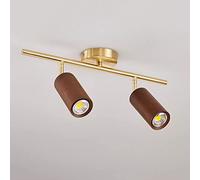 Applique Murale LED en Bois de Noyer, éclairage Fixe sur Rail, éclairage Mural/plafonnier, Rotatif, réglable, Montage directionnel, Spots d'accentuation pour Cuisine, Salle à Mange