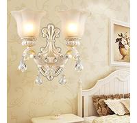 Applique Murale LED en Cristal Moderne et créative, luminaire décoratif de Luxe pour Couloir, allée, arrière-Plan, en Verre, Fixation Murale en métal, lustres Modernes (Taille : Dou