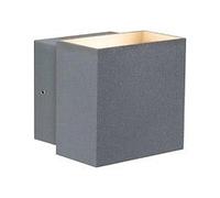 Applique Murale Led En Saillie Cybo Carrée 2x3 W Grise 1001x00 Mm