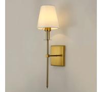 Applique Murale LED en Tissu avec Abat-Jour, luminaire d'intérieur câblé pour Chambre à Coucher, Salon