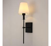 Applique Murale LED en Tissu avec Abat-Jour, luminaire d'intérieur câblé pour Chambre à Coucher, Salon