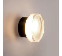 Applique Murale LED En Verre, Applique Murale Scandinave Post-moderne Couloir Chambre Chevet Salon Étude Salle À Manger Balcon Appliques Murales (Color : Black)