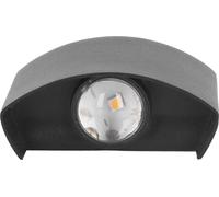 Applique murale LED étanche décorative en alliage d'aluminium noir pour l'extérieur 110?265V lumière chaude