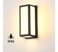 Applique murale LED Extérieur Intérieur IP65 étanche,18W Applique murale aluminium, Veilleuse extérieure pour entrée jardin balcon garage couloir, Blanc chaud