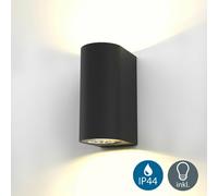 Applique murale LED extérieur IP44 spot mural luminaire salle de bain GU10 NOIR