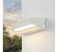 Applique murale LED extérieure Aluminium IP54 Lumière blanche chaude 3000 K 450 lm 14,2 cm de large Blanc Allongée Applique murale moderne extérieure Lampe de terrasse