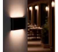 Applique Murale LED Extérieure Aluminium Vesta 12W Éclairage Double Face Noire