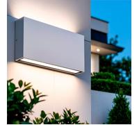 Applique Murale LED Extérieure Kaira 10W Éclairage Double Face Rectangulaire Blanche 4000K Blanc neutre