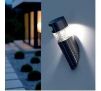 Applique Murale LED Extérieure Solaire Inti Inox avec Détecteur de Présence PIR 6000K Blanc froid