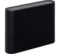 Applique Murale LED Extérieure Zeus 6W Éclairage Double Face Carrée Noire 2700K Blanc chaud Noir