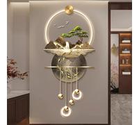 Applique Murale LED Facile à Installer pour Home Decor, Art Mural LED 3D de Luxe Paysage Montagne & Cerf avec Éclairage LED Doux, Décoration Murale Minimaliste pour Salon(A,60*136cm/23.62*53.54in)