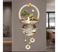 Applique Murale LED Facile à Installer pour Home Decor, Art Mural LED 3D de Luxe Paysage Montagne & Cerf avec Éclairage LED Doux, Décoration Murale Minimaliste pour Salon(B,70*156cm/27.56*61.42in)