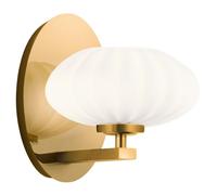 Applique Murale LED G9 IP44 H: 20,3 Cm 3000 K En Or Blanc Pour Salle De Bain