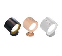 Applique murale LED intelligente, 1800 mAh, rechargeable, 3 températures de couleur, intensité variable, magnétique, rotation à 360°, applique sans fil pour chambre à coucher, lecture, salon (2)