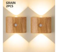 Applique murale LED intelligente avec gradation tactile et détecteur de mouvement, applique murale LED magnétique avec détecteur de mouvement pour intérieur, réglable sur 3 couleurs, veilleuse sans fi
