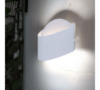 Applique murale Applique extérieure Applique maison Entrée Terrasse, IP44, acier blanc, 2x LED 2,5W 360Lm 3000K, LxHxP 22x16x9,5cm, Eglo 93327