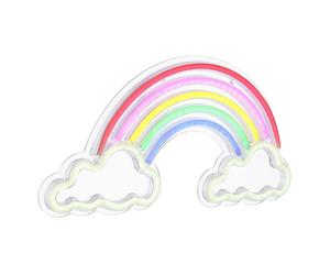 Applique murale LED lampe arc-en-ciel lumière décorative lampe chambre enfant, câble USB interrupteur ON/OFF, plastique opale clair, L 40 cm