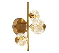Applique murale LED, lampe de chambre, cristal, or, métal, L 41 cm