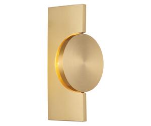 Applique murale LED, lampe de couloir, spot orientable, couleur laiton, H 20 cm