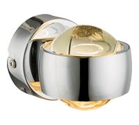 Applique murale LED Lampe de salon Chrome Sphère Verre UP & DOWN Salle à manger L 10 cm