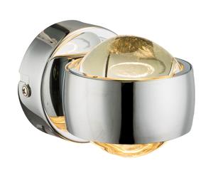 Applique murale LED Lampe de salon Chrome Sphère Verre UP & DOWN Salle à manger L 10 cm